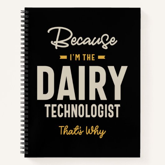 Dairy Technologist Functietaak Notitieboek (Voorkant)