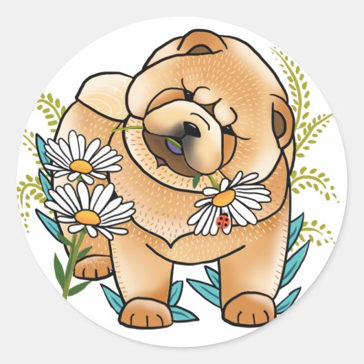 DAISEE MAE chow puppy stickers (Voorkant)