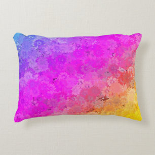 Daises Rainbow Floral Polyester of Katoen Decoratief Kussen