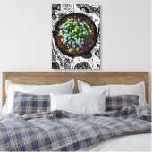 Daiseys in de wei. Abstract Lijst Canvas Afdruk (Insitu (Slaapkamer))