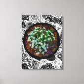 Daiseys in de wei. Abstract Lijst Canvas Afdruk (Voorkant)