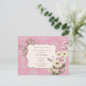  Daisies 70th-79th Elegant Birthday Party Kaart (Staand voorkant)