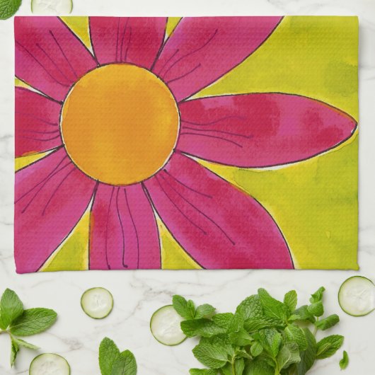 Daisies - American MoJo Kitchen Towel Theedoek (Gevouwen)