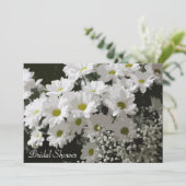 Daisies and Baby's Breath Invitation Kaart (Staand voorkant)