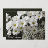 Daisies and Baby's Breath Invitation Kaart (Voorkant / Achterkant)