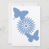 Daisies and Butterflies in Periwinkle Uitnodiging (Achterkant)