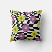 Daisies and Checkers Sierkussennen Mod Pillow Kussen (Achterkant)