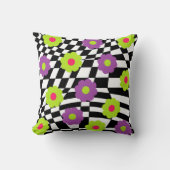Daisies and Checkers Sierkussennen Mod Pillow Kussen (Voorkant)