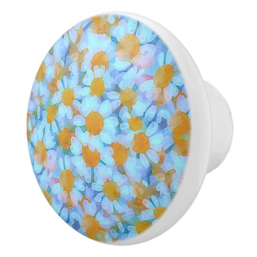 Daisies and Lace Keramische Knop (Rechts)