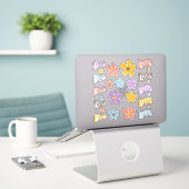 Daisies and Love Sticker Sheet (Laptop op bureau)