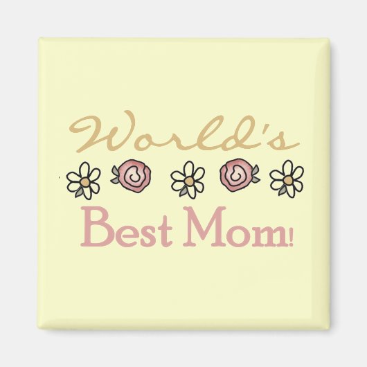 Daisies and Rozen World's Best Mam Magneet (Voorkant)