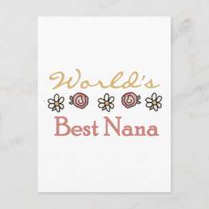 Daisies and Rozen World's Best Nana Tshirts Briefkaart