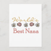 Daisies and Rozen World's Best Nana Tshirts Briefkaart (Voorkant)