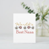 Daisies and Rozen World's Best Nana Tshirts Briefkaart (Staand voorkant)