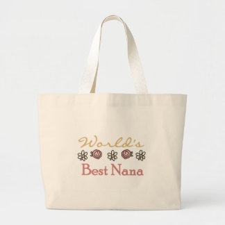 Daisies and Rozen World's Best Nana Tshirts Grote Tote Bag
