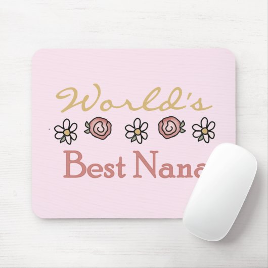 Daisies and Rozen World's Best Nana Tshirts Muismat (Met muis)