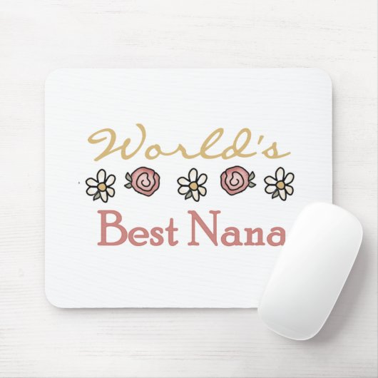 Daisies and Rozen World's Best Nana Tshirts Muismat (Met muis)