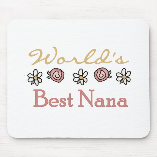 Daisies and Rozen World's Best Nana Tshirts Muismat (Voorkant)
