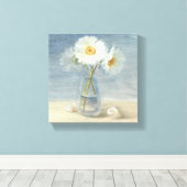 Daisies and Shells Canvas Afdruk (Insitu (Houten vloer))
