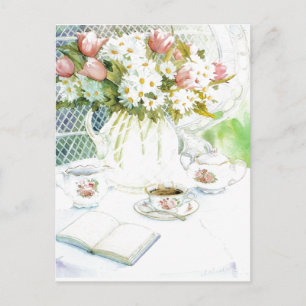 Daisies and Tulips and Tea Briefkaart