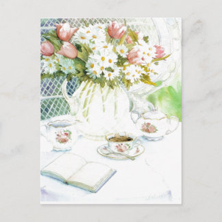 Daisies and Tulips and Tea Briefkaart