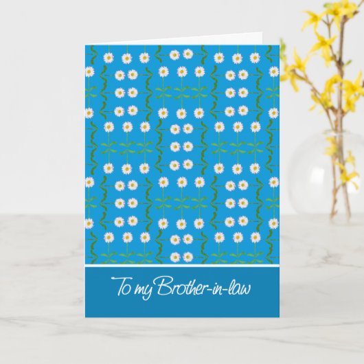 Daisies April Birthday Kaart voor schoonbroer (Gele Bloem)