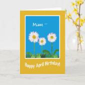 Daisies April Verjaardag Kaart voor Mama (Gele Bloem)