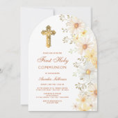 Daisies Arch eerste communie uitnodiging (Voorkant)
