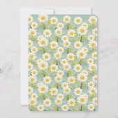 Daisies Baby shower Invitation Kaart (Achterkant)