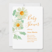 Daisies Baby shower Invitation Kaart (Voorkant)