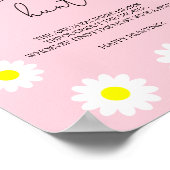 Daisies - baby shower van pacifier-jachtwedstrijd poster (Hoek)