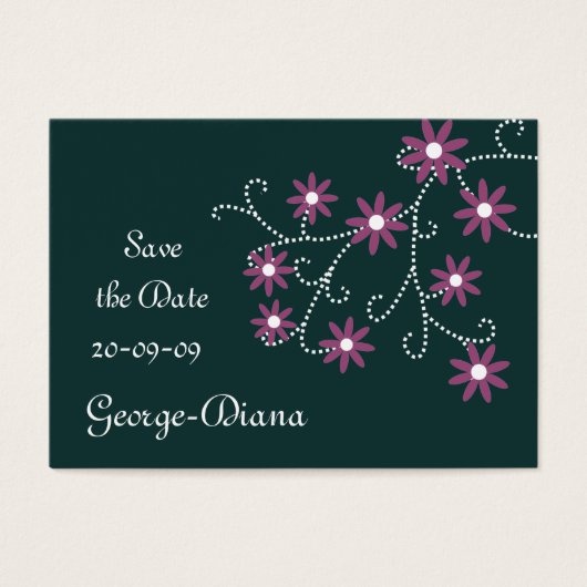 Daisies Betaalbare Save the Date Cards Visitekaartjes (Voorkant)