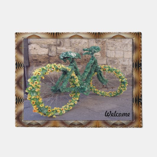 Daisies Bicycle Doormat Deurmat (Voorkant)