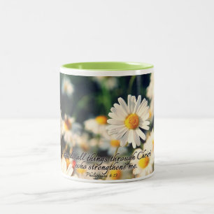  Daisies bijbelse versie Tweekleurige Koffiemok