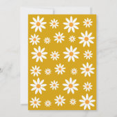 Daisies Birthday Party mustard Invitation Kaart (Achterkant)