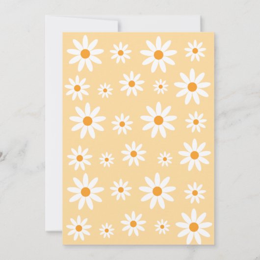 Daisies Birthday Party spring Invitation Kaart (Achterkant)