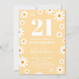 Daisies Birthday Party spring Invitation Kaart