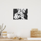 Daisies Black and White Print (Keuken)