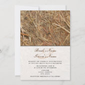 Daisies Black Eyed Susans & Hay Wedding Invitation Kaart (Achterkant)