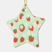Daisies Bloem Bloemen Aardbei Vrolijk Xmas Keramisch Ornament (Links)