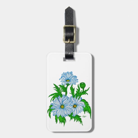 Daisies bloemen bagagelabel (Voorkant verticaal)