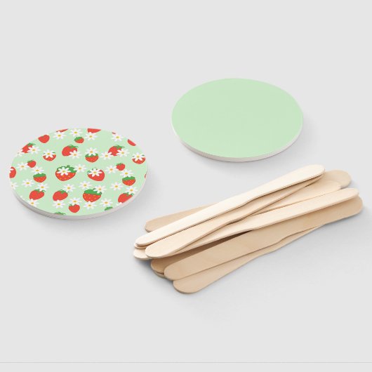 Daisies Bloemen Bloemen Aardbei Patroon Xmas Handwaaier (Niet-gemonteerd)