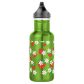 Daisies Bloemen Bloemen Aardbei Patroon Xmas Waterfles (Rechts)