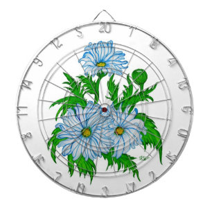 Daisies bloemen dartbord