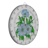 Daisies bloemen dartbord (Voorkant Links)