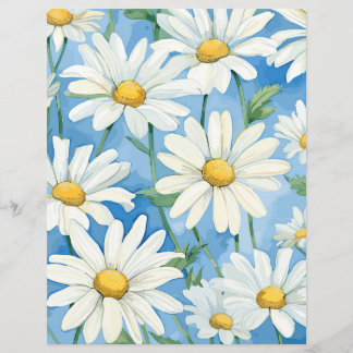 Daisies Bloemen Scrapbooking Papier