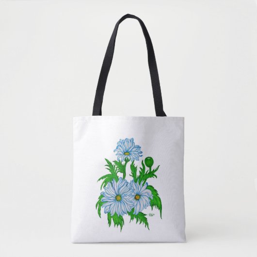 Daisies bloemen tote bag (Voorkant)