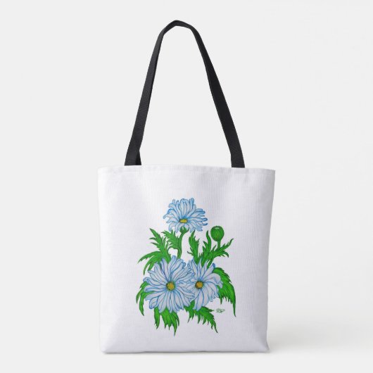 Daisies bloemen tote bag (Achterkant)