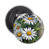 Daisies Bloemenbos Elegante Waterverf Button Flesopener (Voorkant)