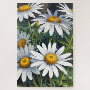 Daisies Bloemenbos Elegante Waterverf Legpuzzel